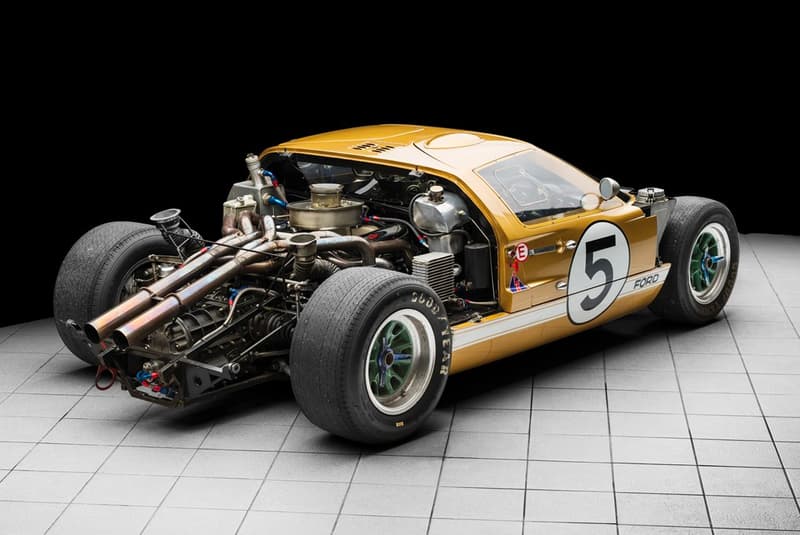 Ford GT40 Gold RM Sotheby's Auction racing race car 1966 24 Hours of Le Mans third place Ronnie Bucknum Dick Hutcherson Holman Moody racing team automotive