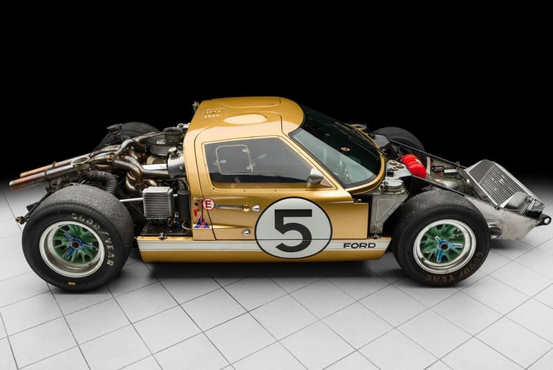 Ford GT40 Gold RM Sotheby's Auction racing race car 1966 24 Hours of Le Mans third place Ronnie Bucknum Dick Hutcherson Holman Moody racing team automotive