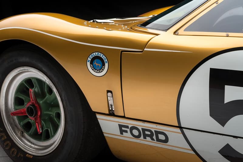 Ford GT40 Gold RM Sotheby's Auction racing race car 1966 24 Hours of Le Mans third place Ronnie Bucknum Dick Hutcherson Holman Moody racing team automotive