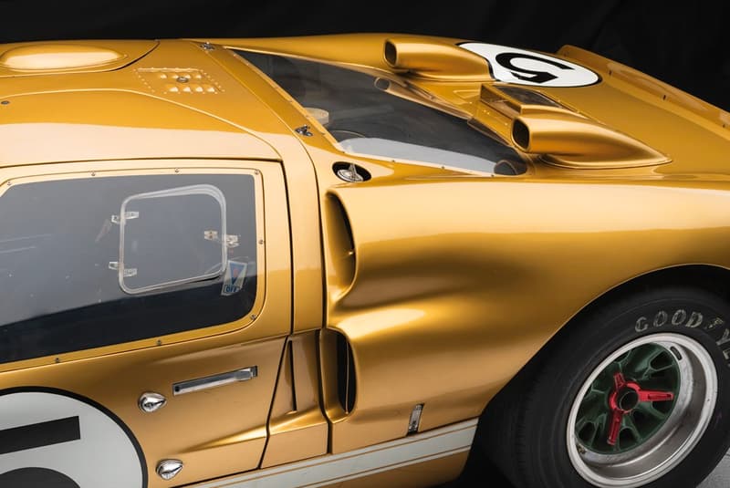 Ford GT40 Gold RM Sotheby's Auction racing race car 1966 24 Hours of Le Mans third place Ronnie Bucknum Dick Hutcherson Holman Moody racing team automotive