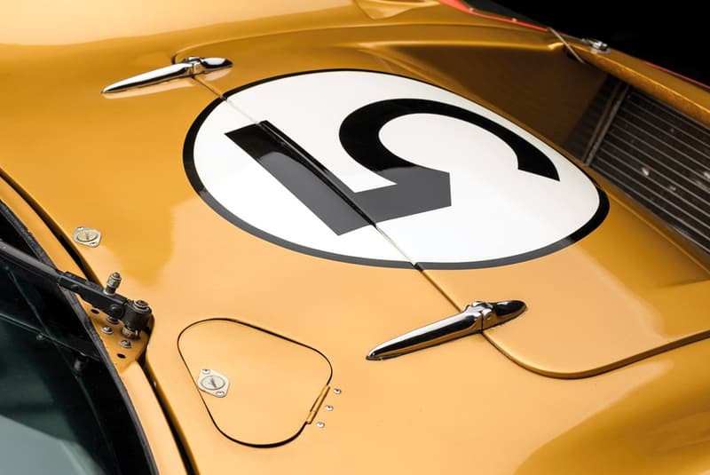 Ford GT40 Gold RM Sotheby's Auction racing race car 1966 24 Hours of Le Mans third place Ronnie Bucknum Dick Hutcherson Holman Moody racing team automotive