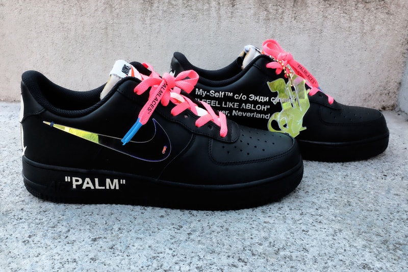Franceso Ragazzi Palm Angels Bootleg AF1 Custom Shoes Kicks Sneakers Trainers Pink Green Blue Black White Orange Colorway Virgil Abloh