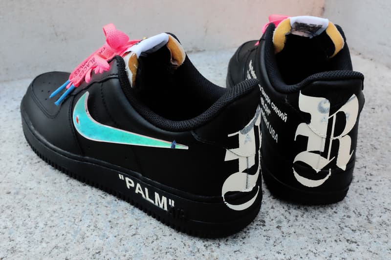 Franceso Ragazzi Palm Angels Bootleg AF1 Custom Shoes Kicks Sneakers Trainers Pink Green Blue Black White Orange Colorway Virgil Abloh