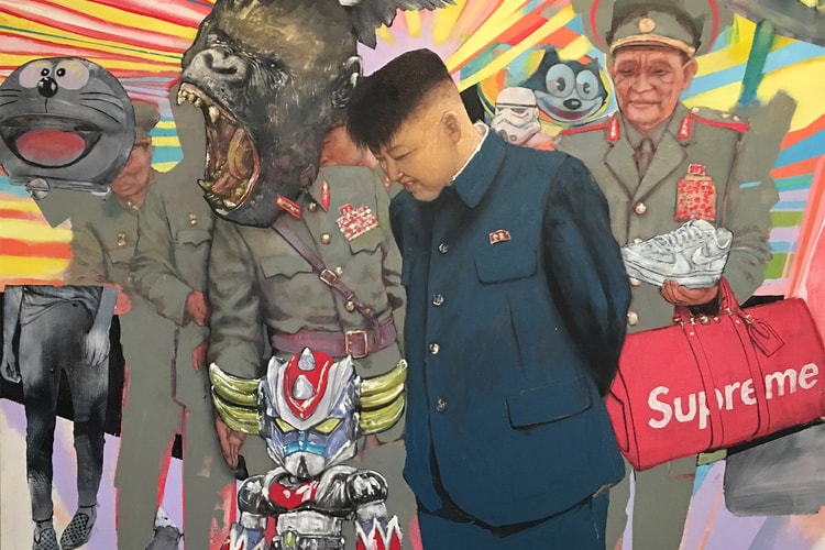 "DysPOPia" Artworks Spotlight Kim Jong-un Buying Supreme, an 8-Bit Basquiat & More