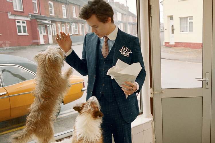 Harry Styles Visits a Fish & Chips Shop in Gucci Tailoring Campaign