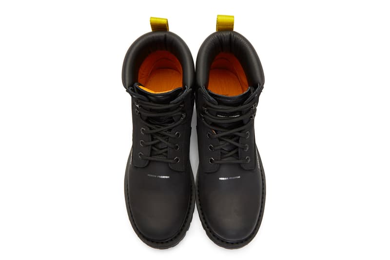 Heron Preston Fall Winter 2018 Boots black python snakeskin release info