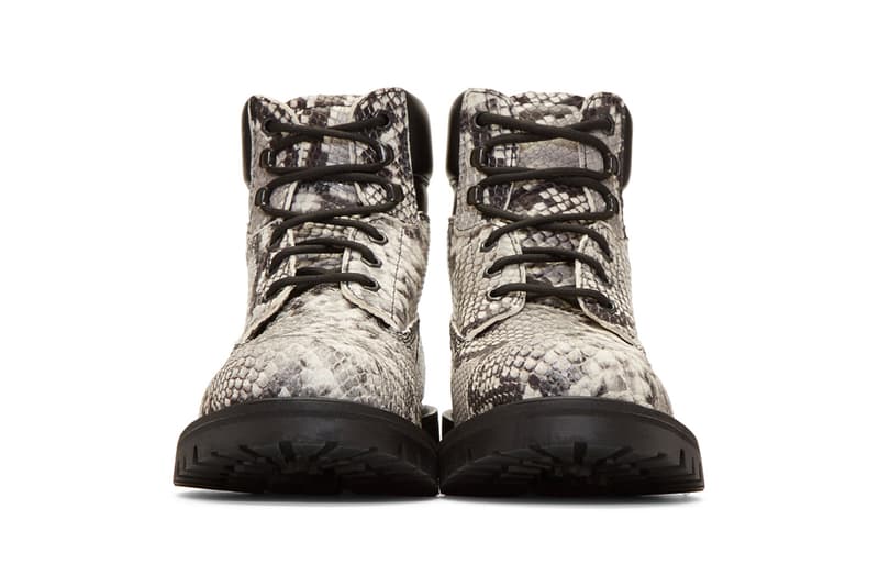 Heron Preston Fall Winter 2018 Boots black python snakeskin release info