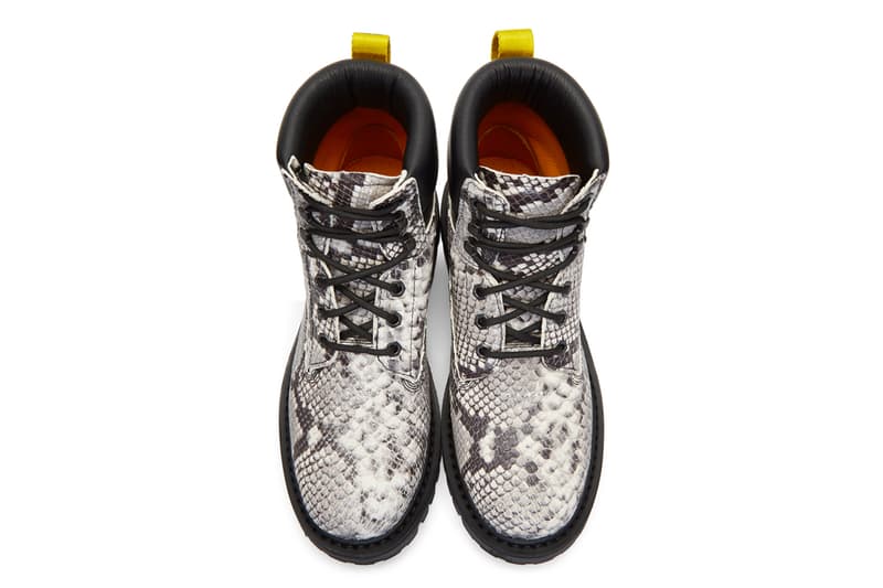 Heron Preston Fall Winter 2018 Boots black python snakeskin release info