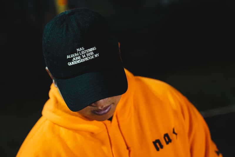 hypebeast nas nasir listening party kanye west merch hoodie digital album orange