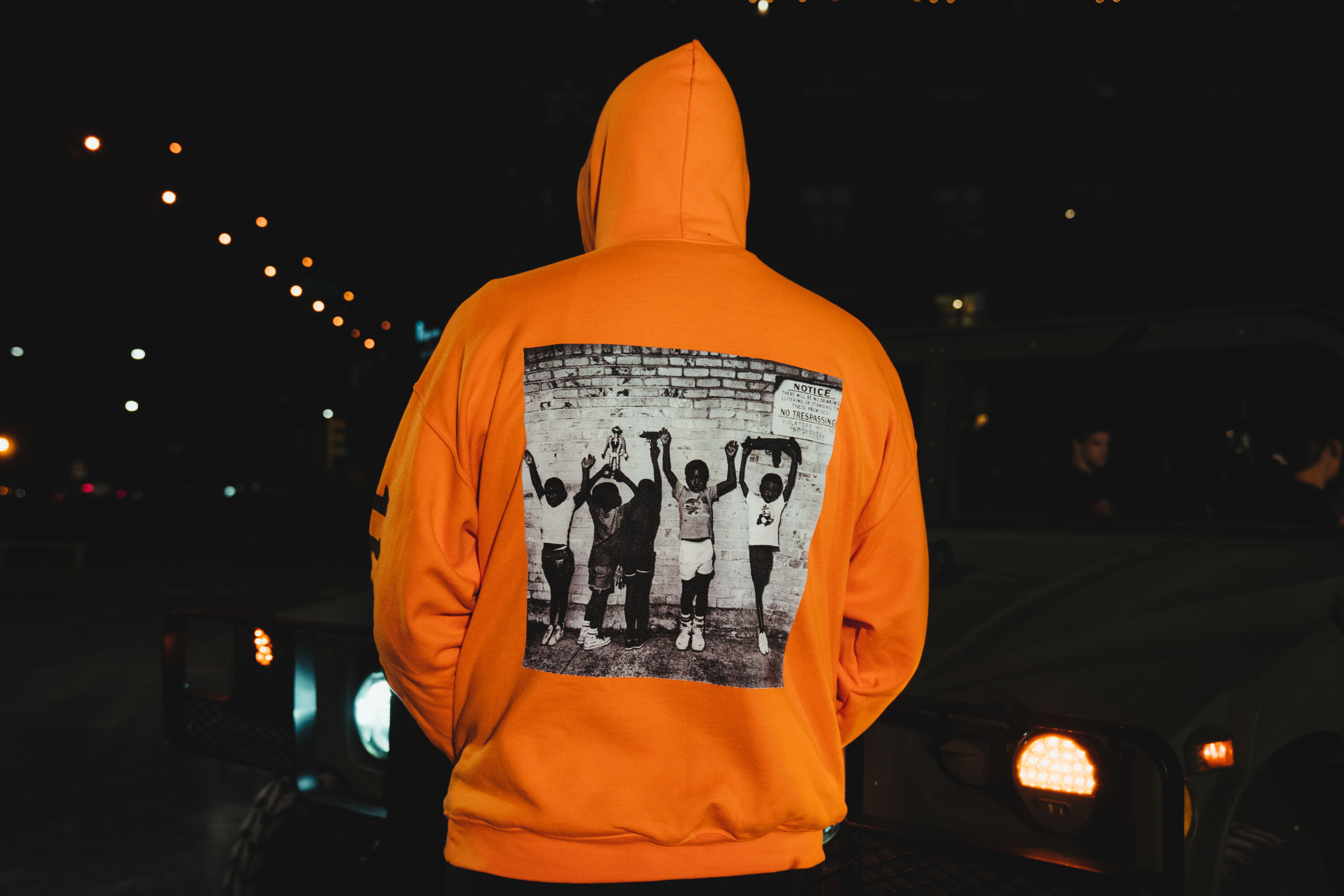 hypebeast nas nasir listening party kanye west merch hoodie digital album orange
