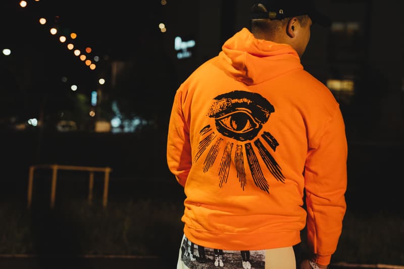hypebeast nas nasir listening party kanye west merch hoodie digital album orange