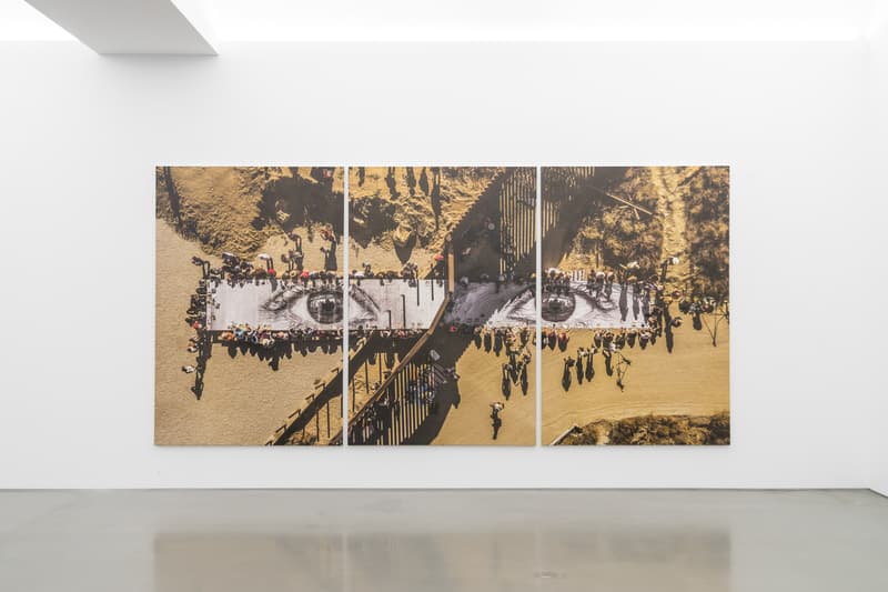 JR horizontal exhibition galerie perrotin new york city artworks installations sculptures murals wheat paste