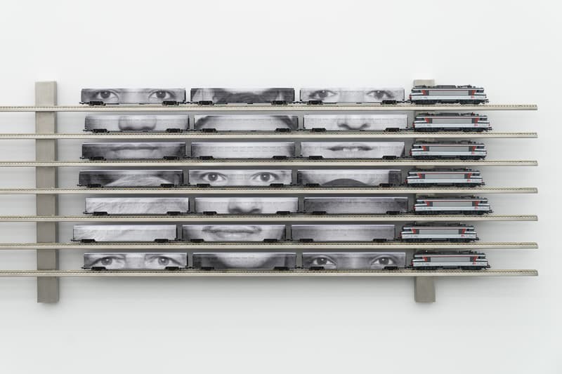 JR horizontal exhibition galerie perrotin new york city artworks installations sculptures murals wheat paste