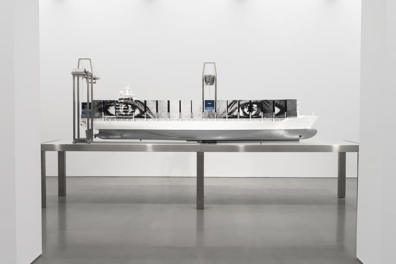 JR horizontal exhibition galerie perrotin new york city artworks installations sculptures murals wheat paste