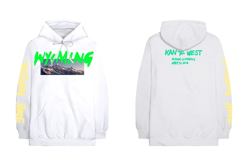 Kanye West YE Wyoming Listening Party Merch Release Jackson Hole T Shirt Long sleeve Hoodie black orange white pink