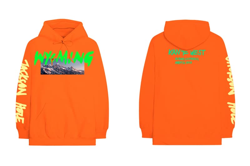 Kanye West YE Wyoming Listening Party Merch Release Jackson Hole T Shirt Long sleeve Hoodie black orange white pink