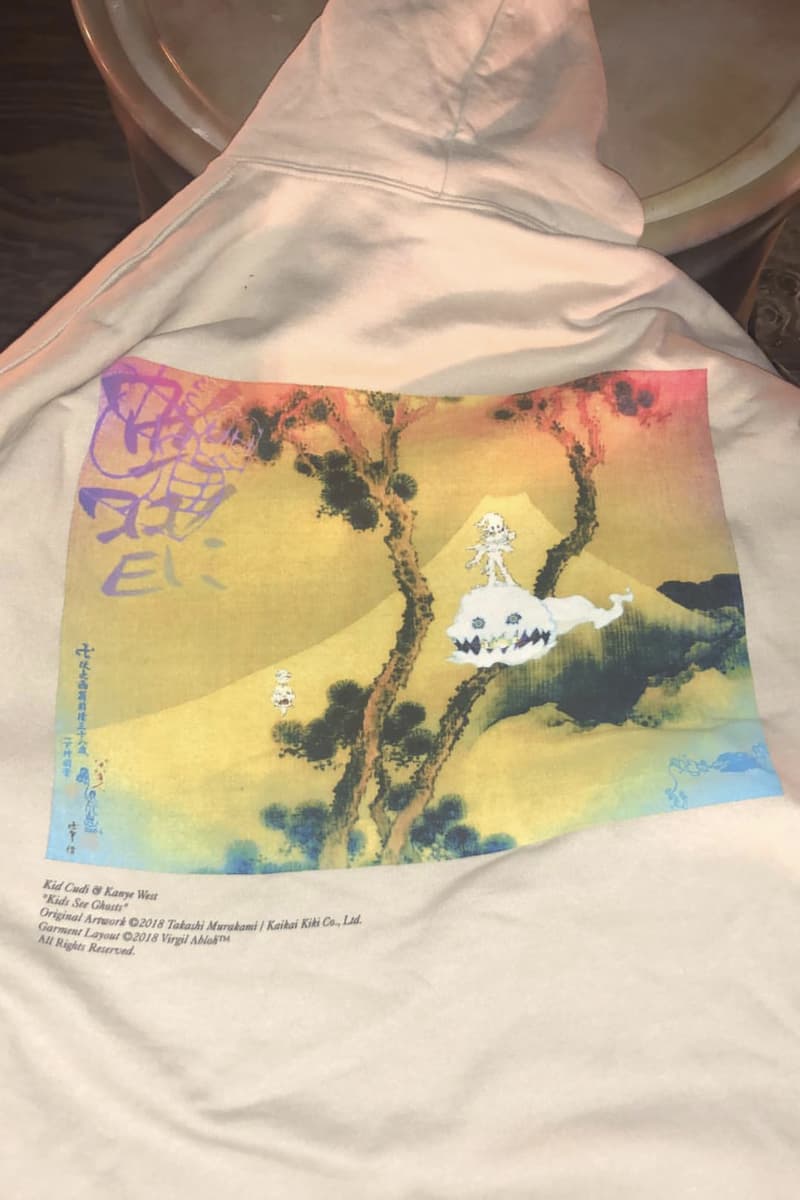 Kid Cudi Kanye West Los Angeles Album Listening Party Merch Hoodie Virgil Abloh Takashi MurakamiKi