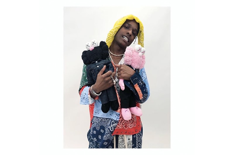 Kim Jones KAWS Dior Homme Pink BFF Plush Collaboration Bella Hadid Naomi Campbell stephen jones millinery Kate Moss Skepta A$AP Rocky Victoria Beckham Kim Kardashian alexandre arnault