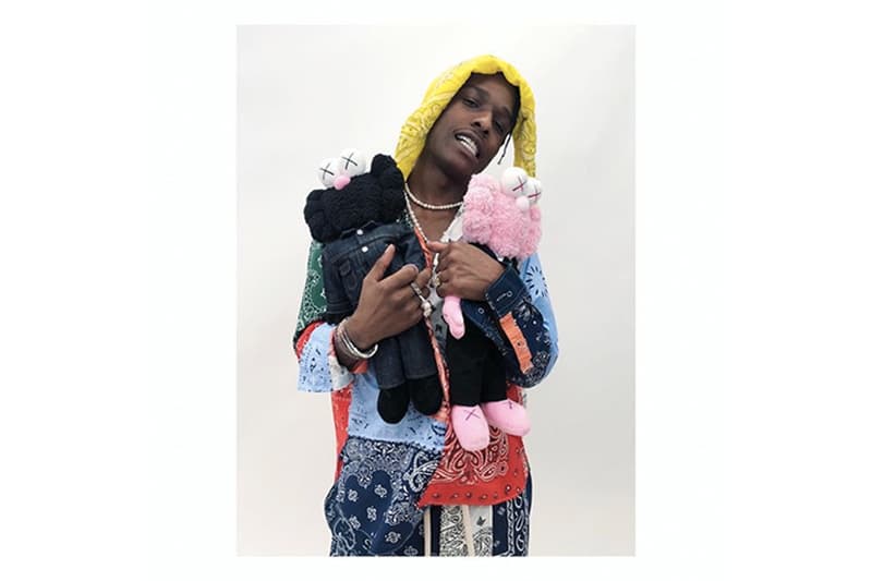 Kim Jones KAWS Dior Homme Pink BFF Plush Collaboration Bella Hadid Naomi Campbell stephen jones millinery Kate Moss Skepta A$AP Rocky Victoria Beckham Kim Kardashian alexandre arnault