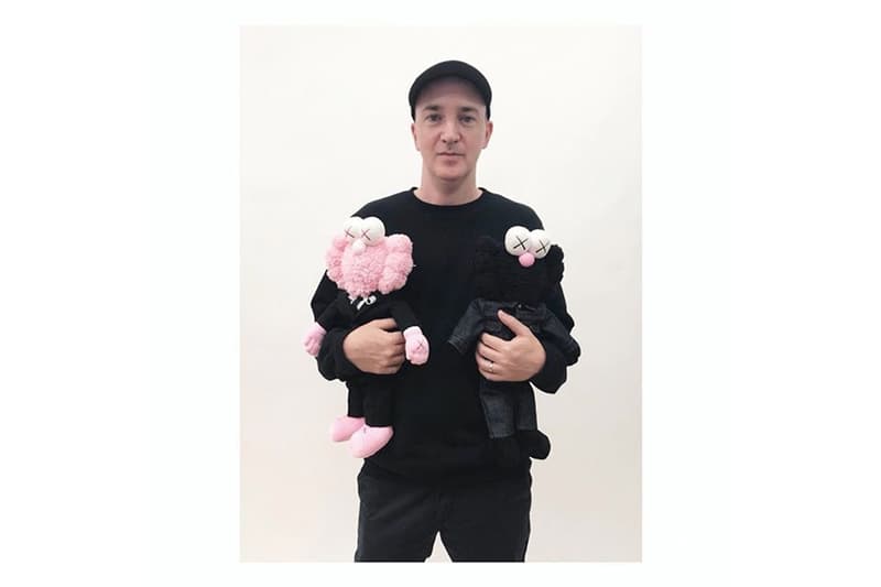 Kim Jones KAWS Dior Homme Pink BFF Plush Collaboration Bella Hadid Naomi Campbell stephen jones millinery Kate Moss Skepta A$AP Rocky Victoria Beckham Kim Kardashian alexandre arnault