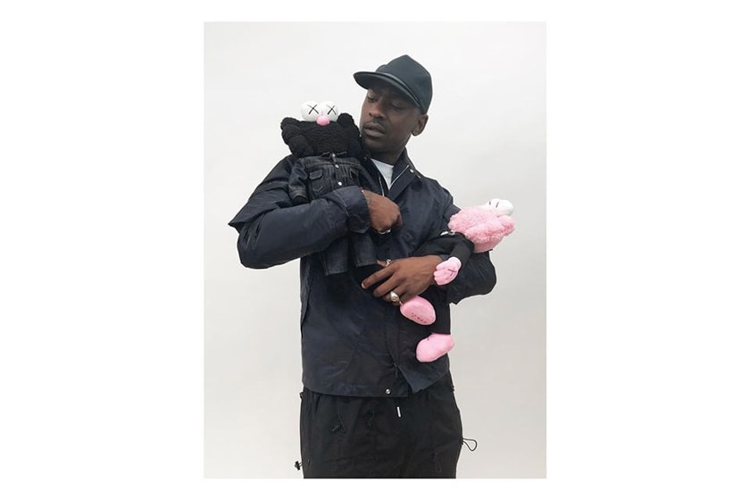 Kim Jones KAWS Dior Homme Pink BFF Plush Collaboration Bella Hadid Naomi Campbell stephen jones millinery Kate Moss Skepta A$AP Rocky Victoria Beckham Kim Kardashian alexandre arnault