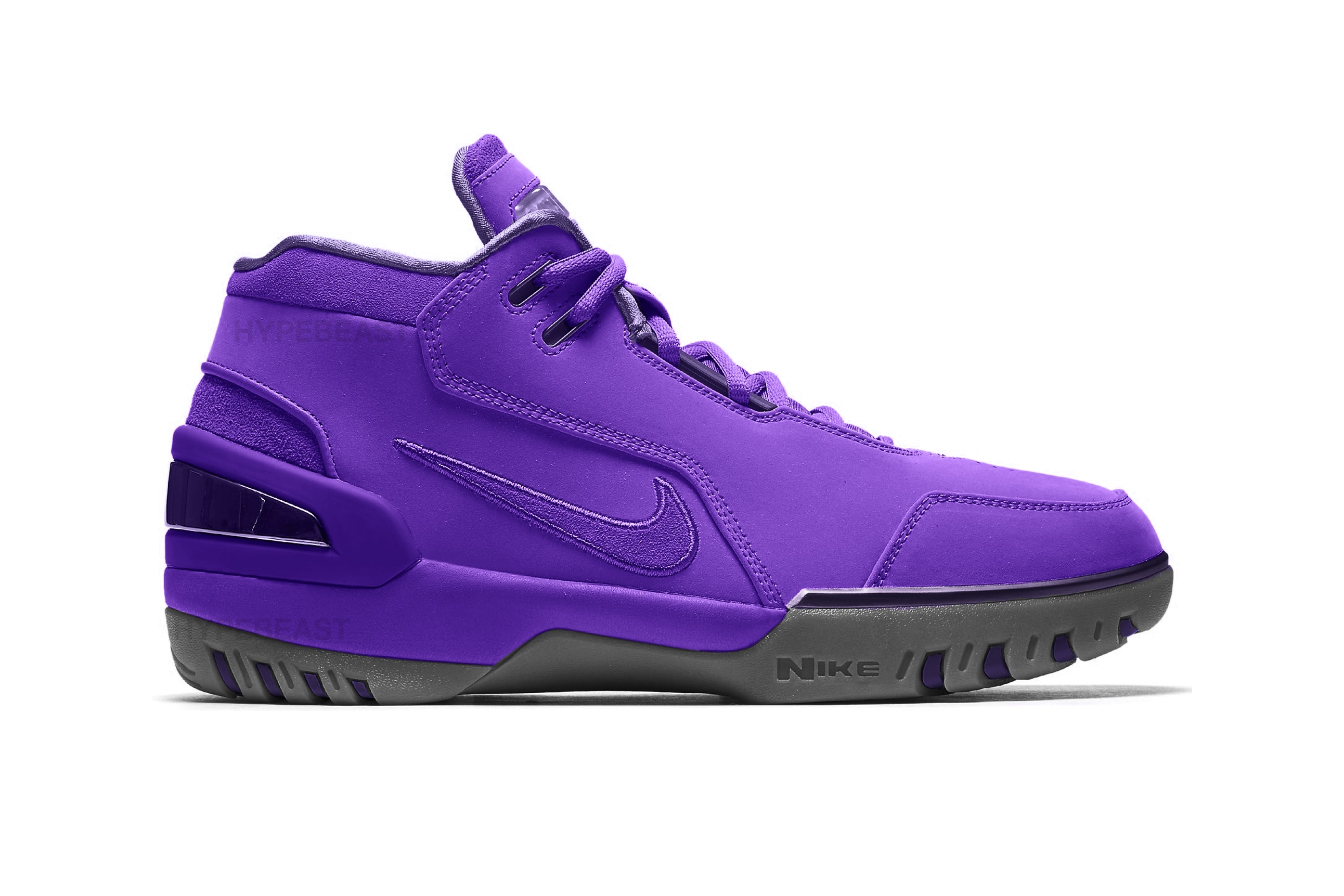 LeBron James Nike Air Zoom Generation PE First Look new purple suede sneakers footwear Quicken Loans Arena basketball
