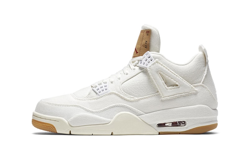 Levi's Air Jordan 4 Black White Official Look Release Info Hangtag