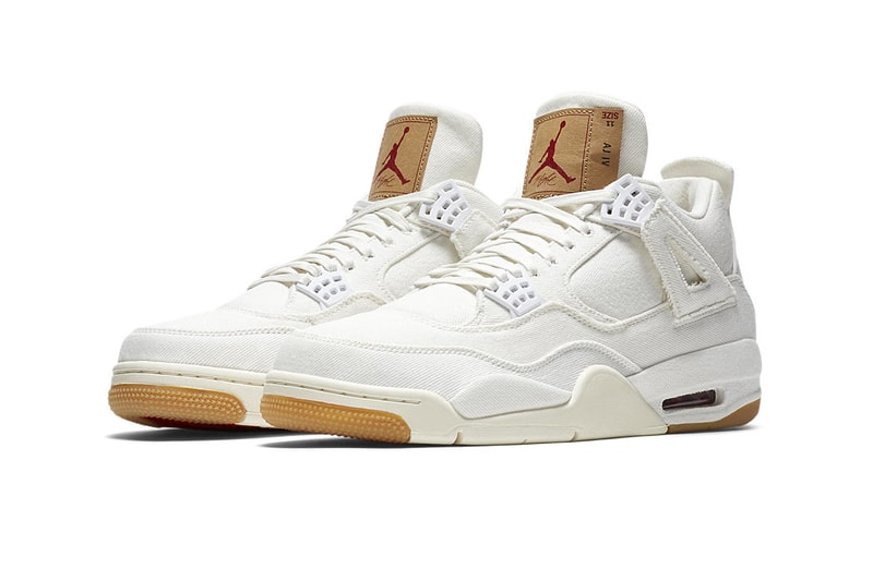 Levi's Air Jordan 4 Black White Official Look Release Info Hangtag