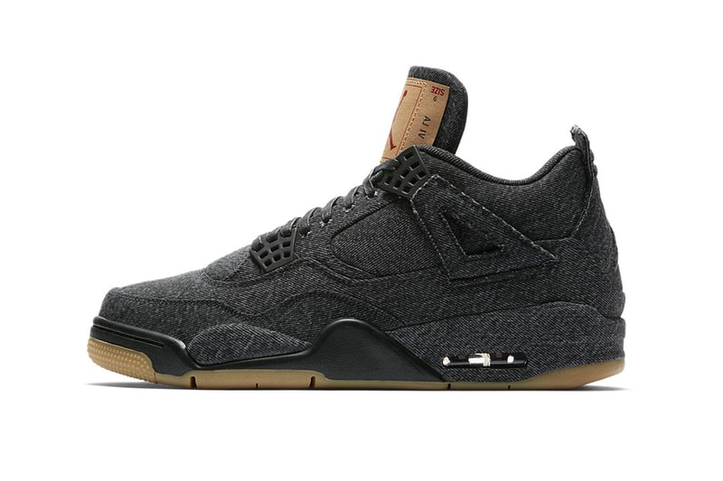 Levi's Air Jordan 4 Black White Official Look Release Info Hangtag