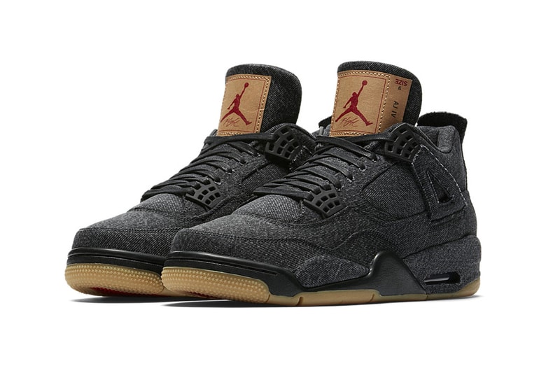 Levi's Air Jordan 4 Black White Official Look Release Info Hangtag