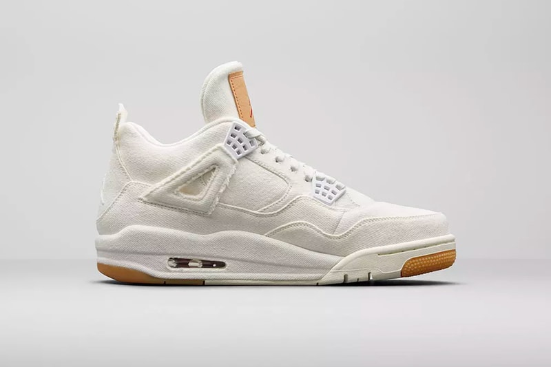 levi's jordan brand air jordan 4 white denim