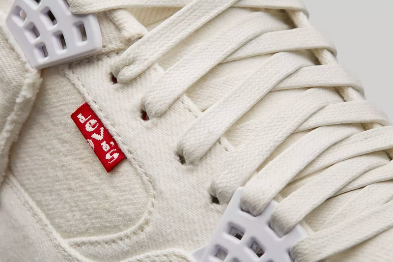 levi's jordan brand air jordan 4 white denim