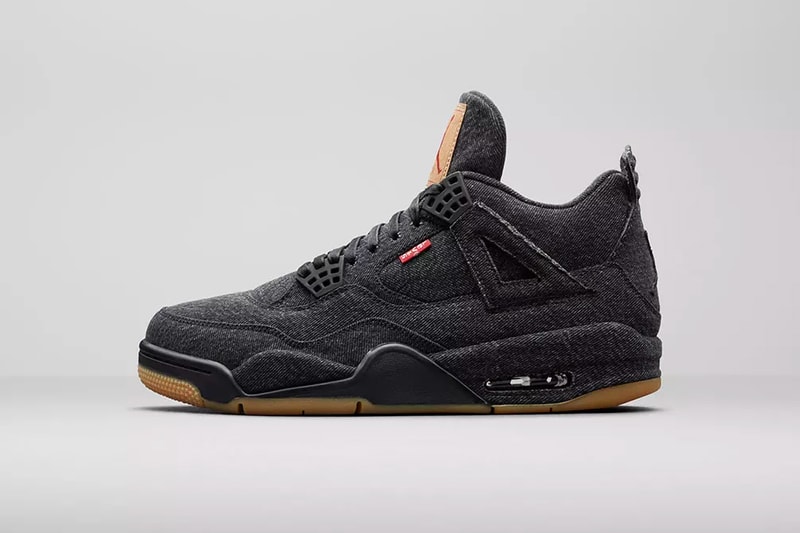 levi's jordan brand air jordan 4 black denim