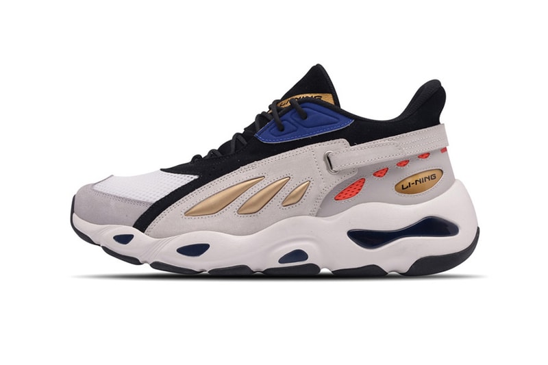 Li-Ning Butterfly Dad Shoes New york fashion week Fall Winter 2018 runway collection silver gold red blue white black grey colorways release date info look silhouette