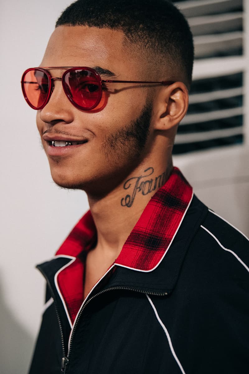 Liam Hodges Spring/Summer 2019 London Fashion Week Men's Backstage Fashion Week Fila Closer Look