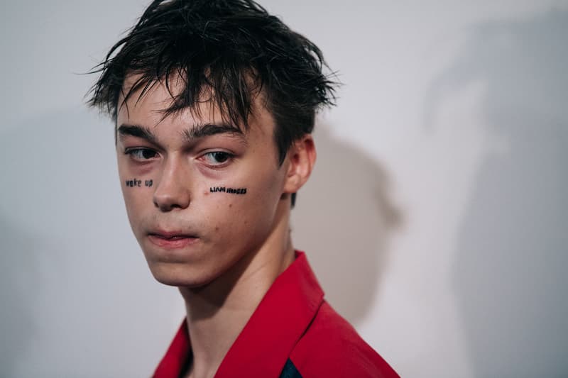 Liam Hodges Spring/Summer 2019 London Fashion Week Men's Backstage Fashion Week Fila Closer Look