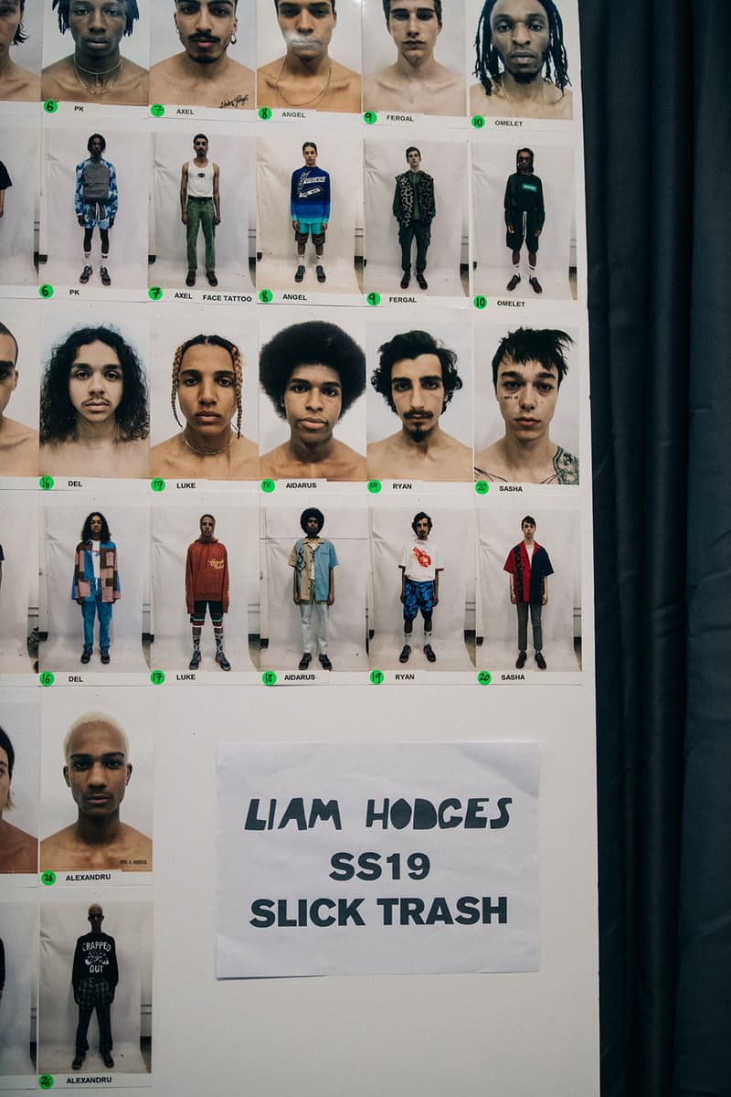 Liam Hodges Spring/Summer 2019 London Fashion Week Men's Backstage Fashion Week Fila Closer Look