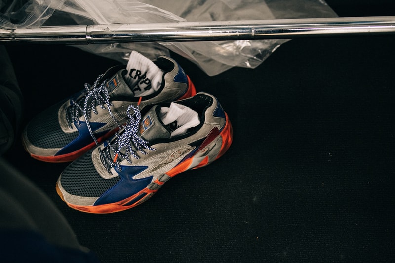 Liam Hodges Spring/Summer 2019 London Fashion Week Men's Backstage Fashion Week Fila Closer Look