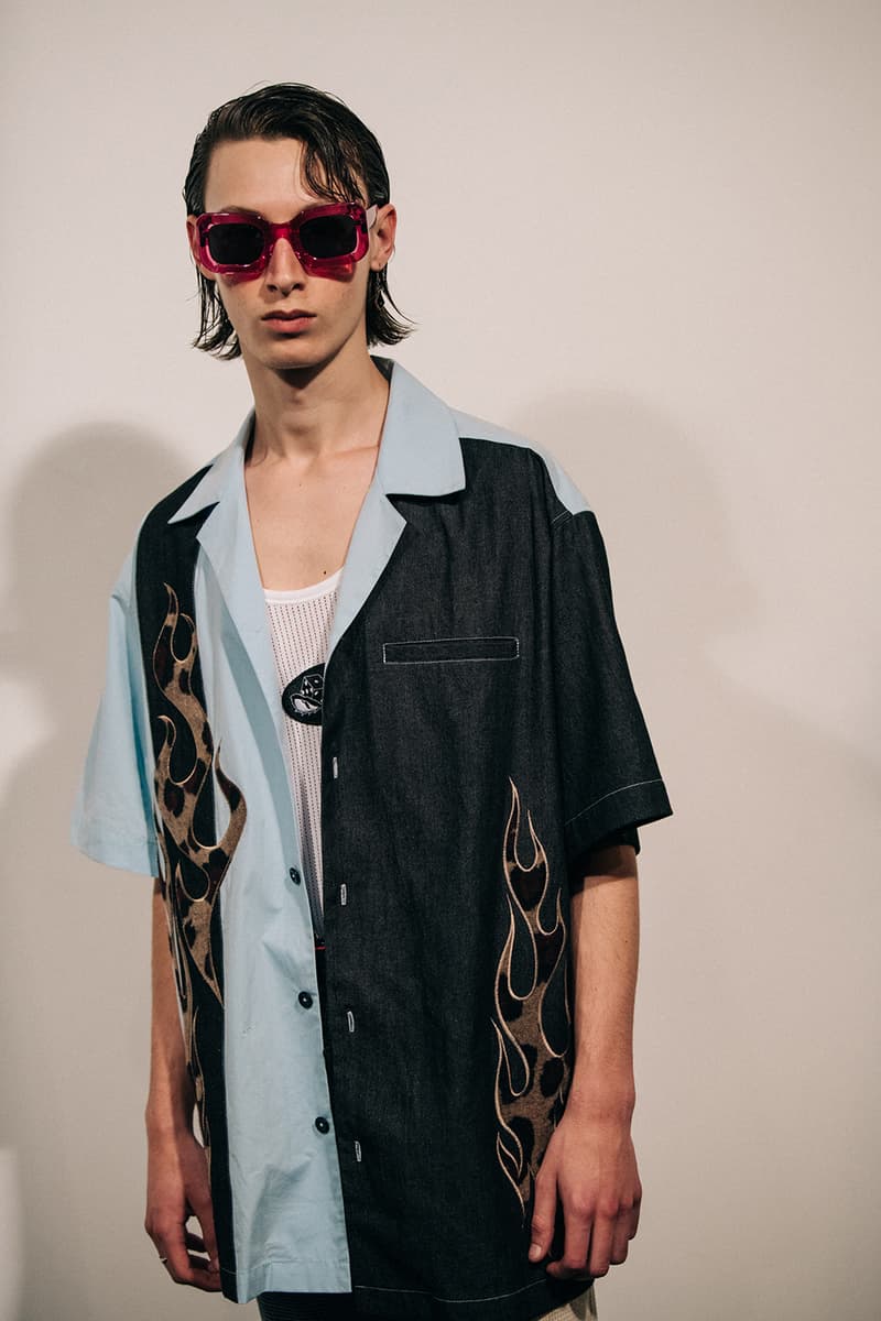 Liam Hodges Spring/Summer 2019 London Fashion Week Men's Backstage Fashion Week Fila Closer Look