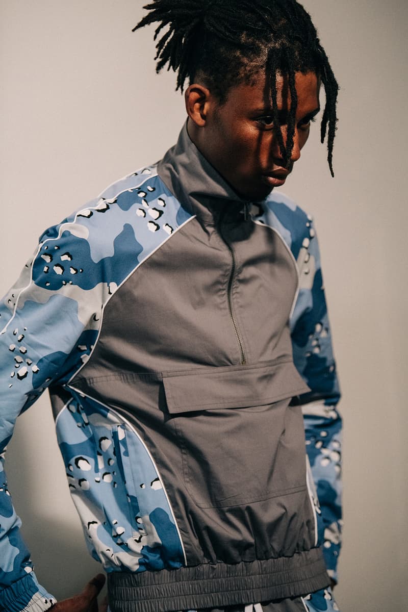Liam Hodges Spring/Summer 2019 London Fashion Week Men's Backstage Fashion Week Fila Closer Look