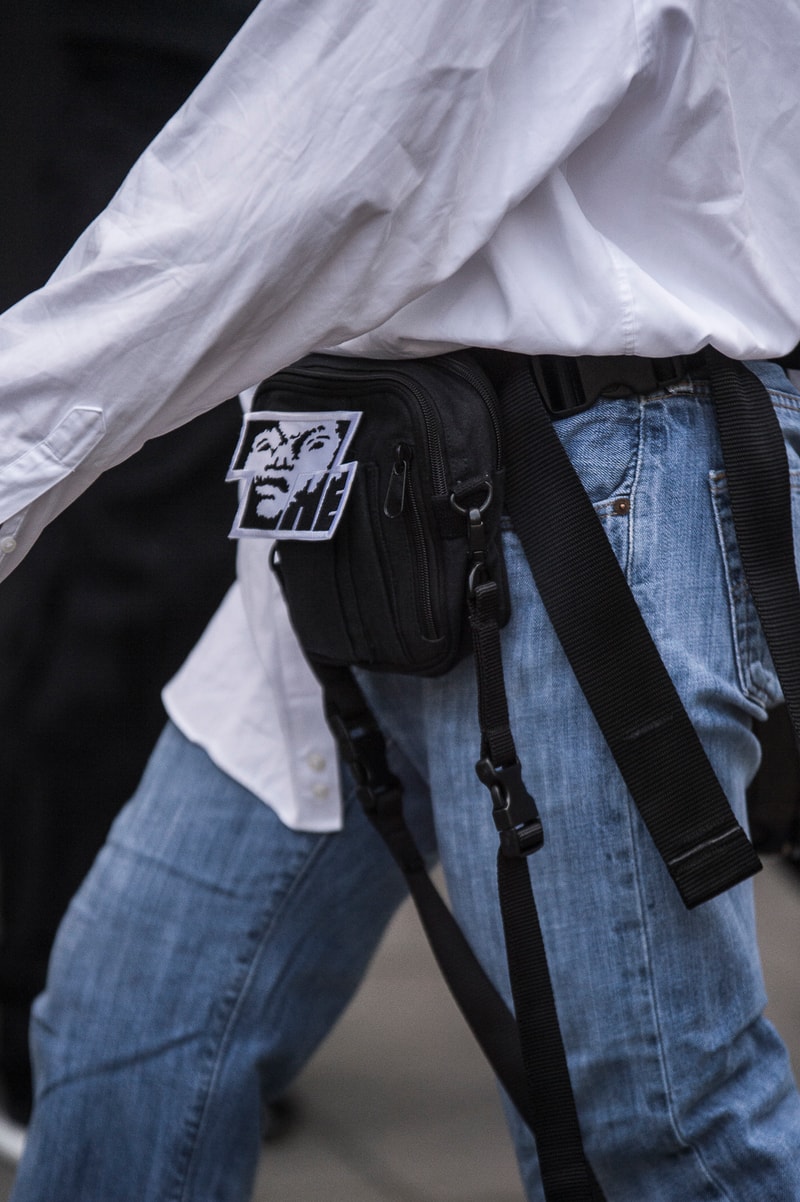 London Fashion Week Men's Spring/Summer 2019 SS19 Street Style Snaps Balenciaga Burberry Liam Hodges A-COLD-WALL* J.W. Anderson Raf SImons Dior Homme B22 Triple S Nike Air Monarch