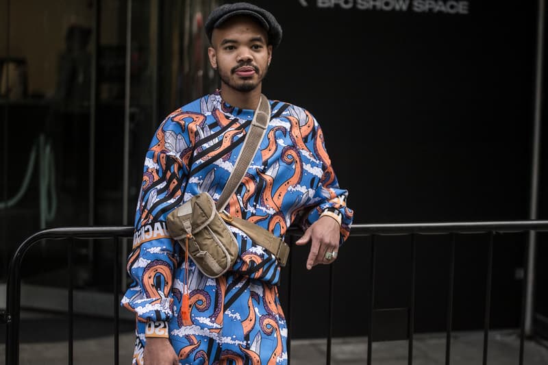 London Fashion Week Men's Spring/Summer 2019 SS19 Street Style Snaps Balenciaga Burberry Liam Hodges A-COLD-WALL* J.W. Anderson Raf SImons Dior Homme B22 Triple S Nike Air Monarch