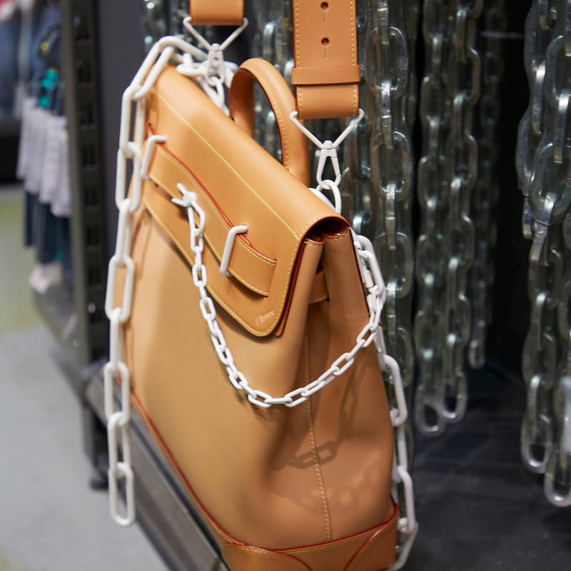 Virgil Abloh Louis Vuitton SS19 Debut Preview off-white Paris Fashion Week PFW Pyrex Vision Kanye West France LV LVMH Trunks Bags Accessories