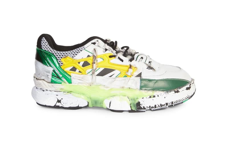 Maison Margiela Fusion Low Top White Green Yellow june 2018 release date info drop sneakers shoes footwear glue falling apart saks fifth avenue shop 1645 usd price retail msrp