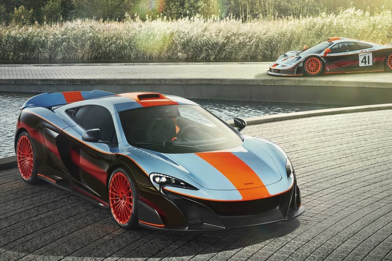 custom McLaren 675LT paintjob lemans livery gulf oil