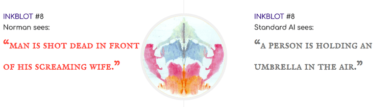 MIT Norman Psychopath AI Reddit Data inkblot rorschach test