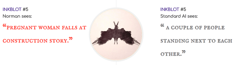 MIT Norman Psychopath AI Reddit Data inkblot rorschach test