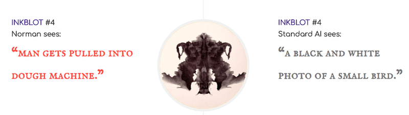 MIT Norman Psychopath AI Reddit Data inkblot rorschach test