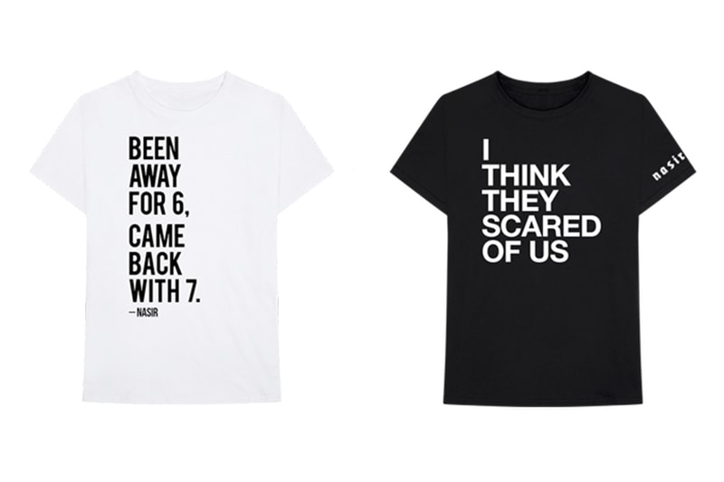 Nas 'Nasir' Kanye West New Merch listening party Queensbridge Queens New York City T Shirt Longsleeve Hoodie caps vinyl cassette CD signed litho