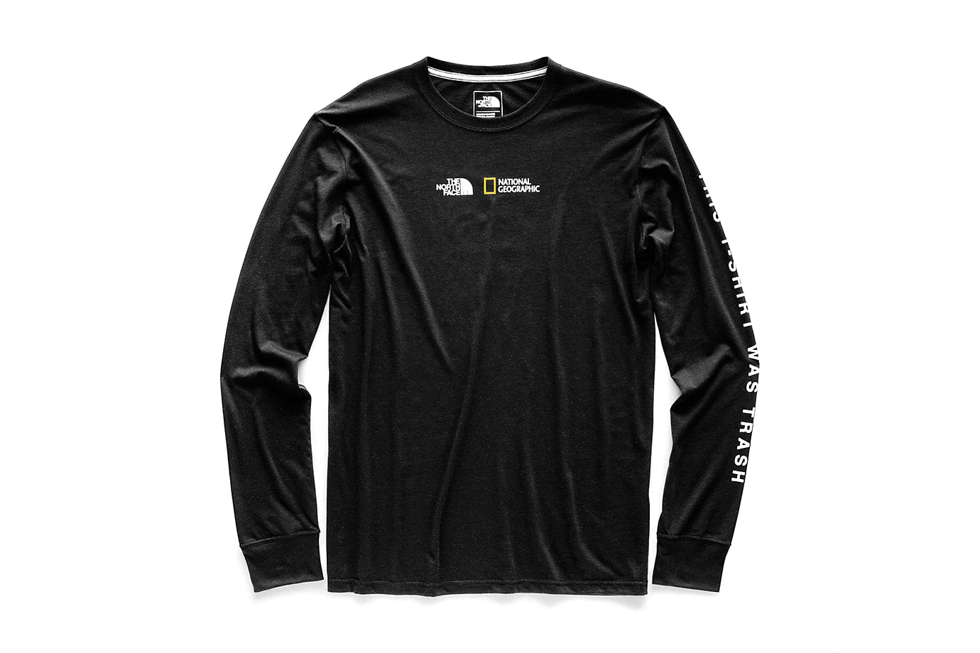 national geographic north face bottle source collaboration tee shirts limited edition long sleeve black